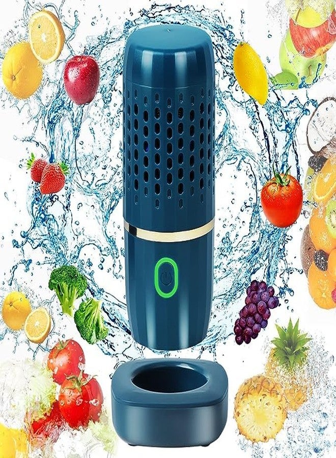Olpad Portable USB Fruit and Vegetable Cleaner,Fruit and Vegetable for Kitchenware,Meat,Dishes,Rice,Kitchen Tools (Blue) - Image 1